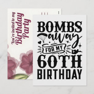 Cartão Postal De Festividades design de camiseta de 60 anos de idade 2026
