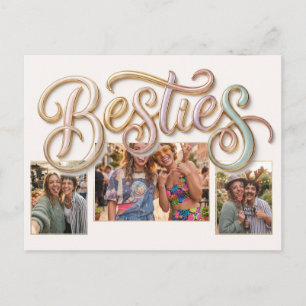 Cartão Postal De Festividades Design de Colagem de Múltiplas Fotos Minimalista B