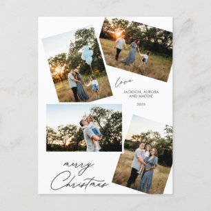 Cartão Postal De Festividades Design de Foto de Natal Moderno 4