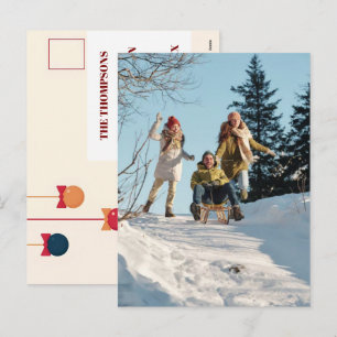 Cartão Postal De Festividades Design de Inverno de Férias Felizes Personalizado