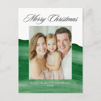 Cartão Postal De Festividades Design de Natal Alegre Moderno Verde