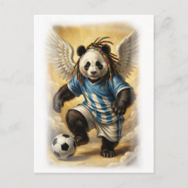 Cartão Postal De Festividades Design de Panda no estilo de Michelangelo em um