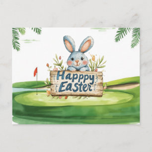 Cartão Postal De Festividades Design de Páscoa de golfe para golfista Cartão
