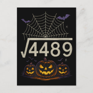 Cartão Postal De Festividades Design de Spooky Math Halloween de 4489