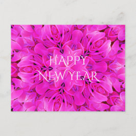 Cartão Postal De Festividades Design do caleidoscópio do rosa quente do feliz