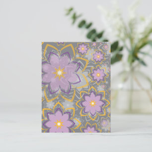 Cartão Postal De Festividades Design Floral 10