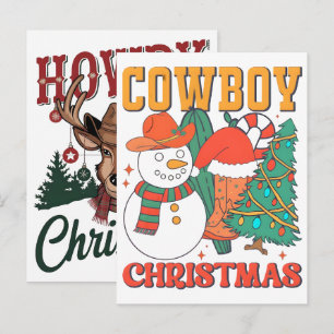 Cartão Postal De Festividades Design PNG de Rodeio de Natal Ocidental do Papai N