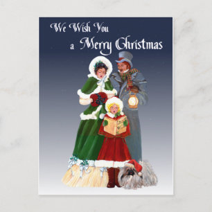 Cartão Postal De Festividades Designs de Natal em Pekingese
