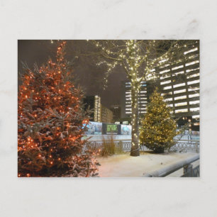 Cartão Postal De Festividades Detroit Christmas Post Card