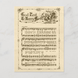 Cartão Postal De Festividades Deus Descanse Ye Feliz Cavalheiros CC0604 Cartão-p