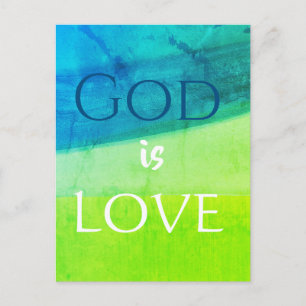 Cartão Postal De Festividades Deus é Amor Inspirador