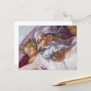 Cartão Postal De Festividades Deus, o Pai, Capela Sistina de Michelangelo
