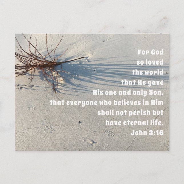 Cartão Postal De Festividades Deus tanto amava o Serviço Mundial da Igreja (Frente)