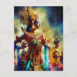 Cartão Postal De Festividades Dewi Tari (Deusa da Dança)