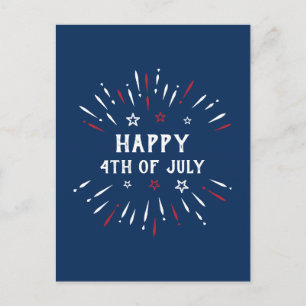 Cartão Postal De Festividades Dia 4 De Julho Da Independência Americana Patrióti