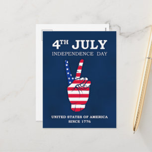 Cartão Postal De Festividades Dia da Independência, 4 de Julho,