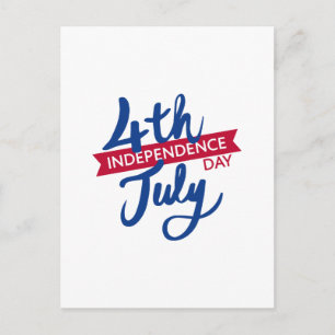 Cartão Postal De Festividades Dia da Independência 4 de Julho