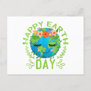 Cartão Postal De Festividades Dia da Terra Engraçado Citação da Terra Feliz Dia