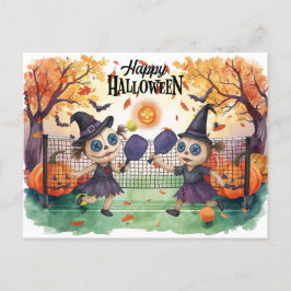 Cartão Postal De Festividades Dia das Bruxas para a Festa do Jogador de Pickleba