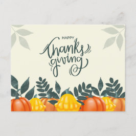 Cartão Postal De Festividades Dia de Ação de Graças