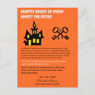 Cartão Postal De Festividades Dia de as Bruxas engraçado Real Estate