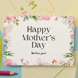 Cartão Postal De Festividades Dia de as mães