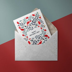 Cartão Postal De Festividades Dia de as mães de Jardim de Aquarela Magnética