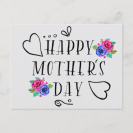 Cartão Postal De Festividades Dia de as mães Feliz