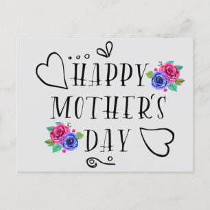 Cartão Postal De Festividades Dia de as mães Feliz