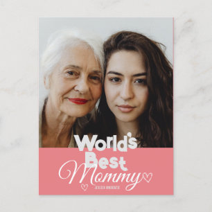 Cartão Postal De Festividades Dia de as mães personalizado, o melhor presente de