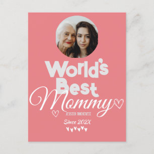 Cartão Postal De Festividades Dia de as mães personalizado, o melhor presente de
