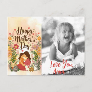 Cartão Postal De Festividades *~* Dia de as mães Whimsical Floral AP72 Foto