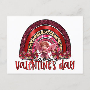 Cartão Postal De Festividades Dia de os namorados arco-íris Cupid  amor seta arc