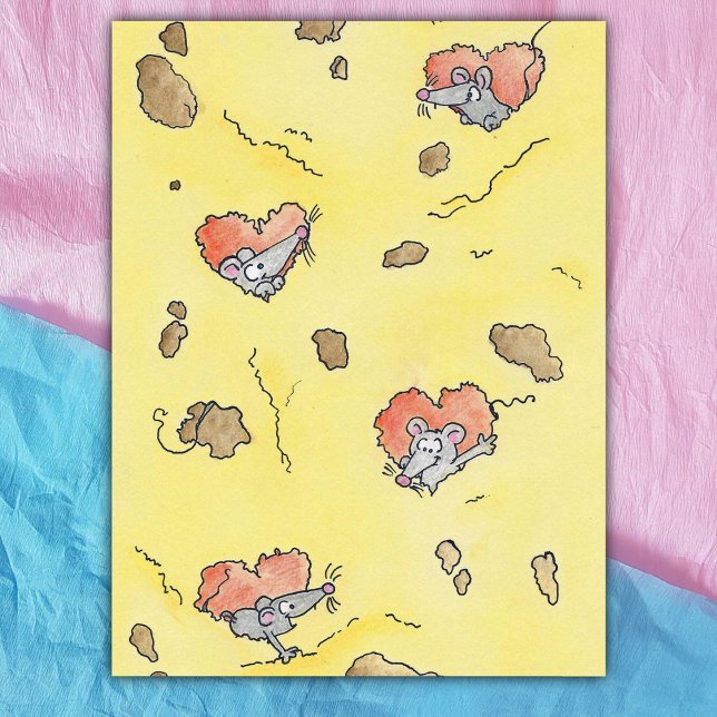 Cartão Postal De Festividades Dia de os namorados Cheesy Hearts (Criador carregado)