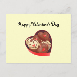 Cartão Postal De Festividades Dia de os namorados/Chocolates