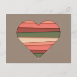 Cartão Postal De Festividades Dia de os namorados com amor cardíaco