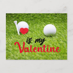 Cartão Postal De Festividades Dia de os namorados de Golfe com Feriado AMOR