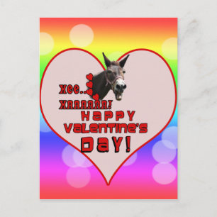 CARTÃO POSTAL DE FESTIVIDADES DIA DE OS NAMORADOS DONKEY HEE HAW!