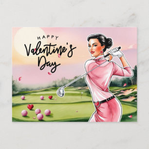 Cartão Postal De Festividades Dia de os namorados Golfe de Golfe