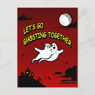 Cartão Postal De Festividades Dia de os namorados Halloween Juntos