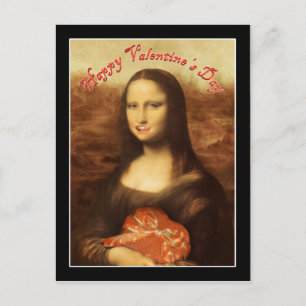 Cartão Postal De Festividades Dia de os namorados Mona Lisa