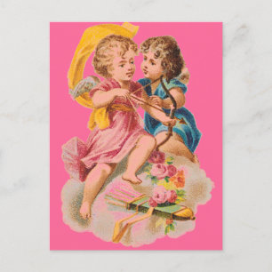 CARTÃO POSTAL DE FESTIVIDADES DIA DE OS NAMORADOS VICTORIANO ERA CUPID LOVE CART