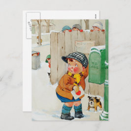 Cartão Postal De Festividades Dia de os namorados Vintage Art