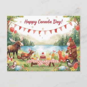 Cartão Postal De Festividades Dia do Canadá