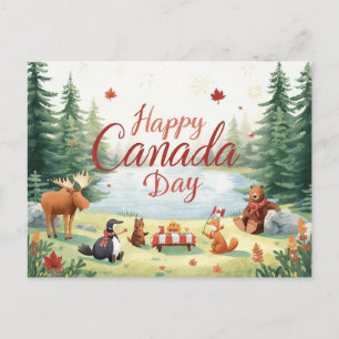 Cartão Postal De Festividades Dia do Canadá