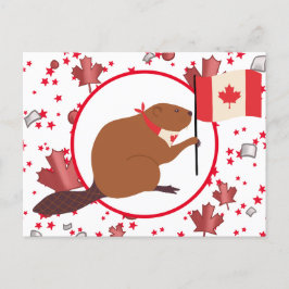 Cartão Postal De Festividades Dia do Canadá