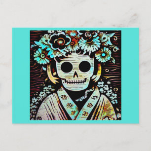 Cartão Postal De Festividades Dia do Crânio do Açúcar Morto 4