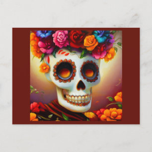 Cartão Postal De Festividades Dia do Crânio do Açúcar Morto 4
