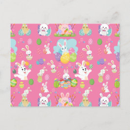 Cartão Postal De Festividades Dia do felz pascoa - Padrões Engraçados E Ovos