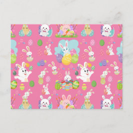 Cartão Postal De Festividades Dia do felz pascoa - Padrões Engraçados E Ovos